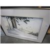 Image 2 : FRAMED WATER COLOR WINTER SCENE AND PASTEL PORTRAIT OF CAT