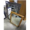 Image 2 : BEVELLED WALL MIRROR AND ETCHED WALL MIRROR
