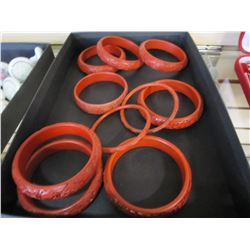 10 CINNABAR BANGLES
