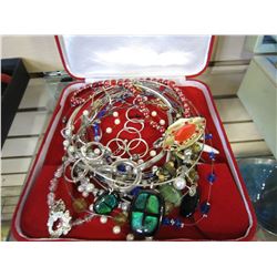 VELVET CASE OF JEWELERY