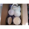 Image 2 : 2 BOXES OF KITCHEN APPLIANCES AND COLLECTIBLES, CORELLE DISHWARE