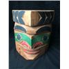 Image 1 : NATIVE WOOD CARVED MASK "MEDICINE MAN" (12" X 12") BY CHIEF NICK