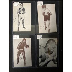 1947-66 Boxing Exhibits Boxing Card Lot (Lane/ Jones/ Johnson...)