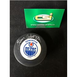 GLENN ANDERSON SIGNED OILERS HOCKEY PUCK (CSI COA)
