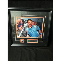 GRANT FUHR AUTOGRAPHED 8" X 10" FRAMED STANLEY CUP PHOTO