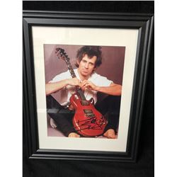 KEITH RICHARDS SIGNED 8" X 10" FRAMED PHOTO W/ COA
