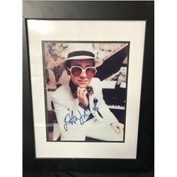ELTON JOHN SIGNED 8" X 10" FRAMED PHOTO (BAY MARKETING COA)