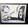 Image 1 : 20 X 24 ORIGINAL ART ON CANVAS KILLER WHALE BY PEN HOUSTIE