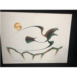 20 X 24 ORIGINAL ART ON CANVAS "GOLDEN EAGLE IN FLIGHT"