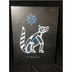 16 X 20 ORIGINAL ART ON CANVAS "THE WOLF" BY STEPHANIE KEWISTEP