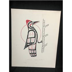 16 X 20 ORIGINAL ART ON CANVAS "THE WOODPECKER" BY STEPHANIE KEWISTEP