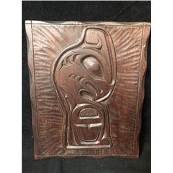 12" NATIVE WOOD CARVING SIGNED