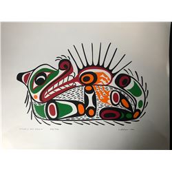 20 X 24 LIMITED EDITION PRINT SIGNED BY J. NELSON " OTTER SEA URCHIN"