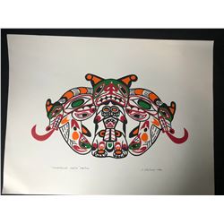 20 X 24 LIMITED EDITION PRINT SIGNED BY J. NELSON " LONGHOUSE MASK"