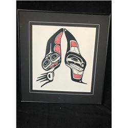 18 X 22 FRAMED NATIVE ART PRINT