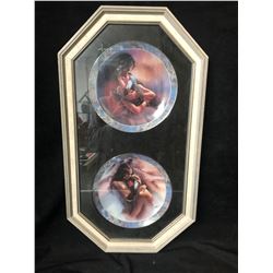 2 NATIVE COLLECTOR PLATES IN DISPLAY