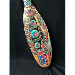 HAND CARVED NATIVE PADDLE BY JIMMY JOSEPH (48")