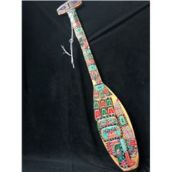 HAND CARVED NATIVE PADDLE BY JIMMY JOSEPH (48")