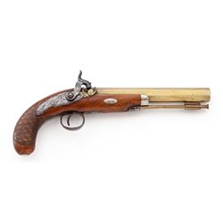 19th Century Brass Barreled Percussion Pistol