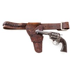 Colt Bisley Model Revolver, with holster  belt