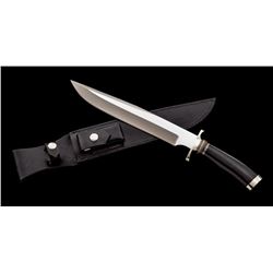 Custom Bowie Knife, by Bob Lay, with sheath