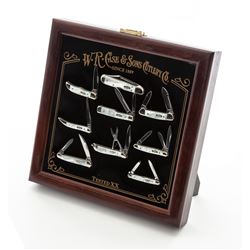 Pearl Handled Case Knives Shadow Box Set
