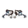 Image 1 : Pair of E. Garcia mkd Fire Blue Steel Spurs
