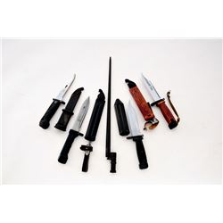 Lot of 4 AK-47 Bayonets, and 1 Moisin-Nagant Bayo.