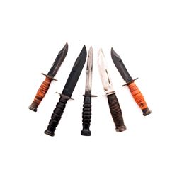 Lot of Five (5) U.S. mid-20th Century Knives