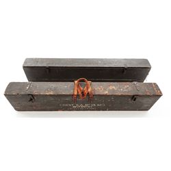 Lot of Two (2) Wooden Rifle Chests