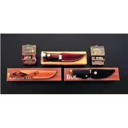 Lot of 3 Buck Knives  2 Buck Sharpeners