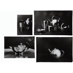 FOUR VINTAGE PHOTOGRAPHS OF DESIGNS BY MARIANNE BRANDT,  CA. 1924