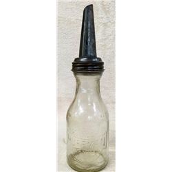 Huffman Motor Oil Glass Quart Bottle