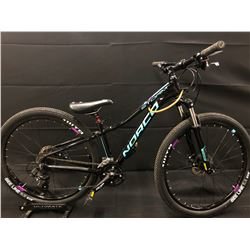 BLACK NORCO STORM 24 SPEED FRONT SUSPENSION MOUNTAIN BIKE WITH FULL DISC BRAKES