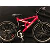 Image 1 : RED ARASHI MT ROBSON 21 SPEED FULL SUSPENSION MOUNTAIN BIKE (MISSING PEDAL)