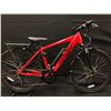 Image 1 : RED JUICED CROSS CURRENT 9 SPEED FRONT SUSPENSION ELECTRIC ASSIST HYBRID BIKE (NO KEY/CHARGER)