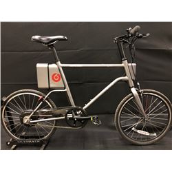 GREY YUNBIKE C SERIES SURFACE 604 ELECTRIC ASSIST ROAD BIKE (NO KEY/CHARGER)
