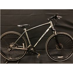 GREY SPECIALIZED 24 SPEED FRONT SUSPENSION MOUNTAIN BIKE WITH FULL DISC BRAKES