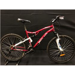 RED CCM VANDAL 21 SPEED FULL SUSPENSION MOUNTAIN BIKE
