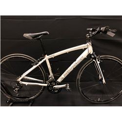 WHITE DIAMONDBACK INSIGHT 24 SPEED HYBRID BIKE (NO FRONT BRAKE)