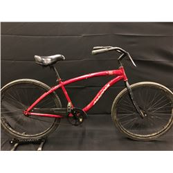 RED MAGNA SINGLE SPEED CRUISER BIKE