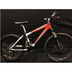 ORANGE KONA KIKAPU DELUXE 18 SPEED FULL SUSPENSION MOUNTAIN BIKE WITH FULL DISC BRAKES