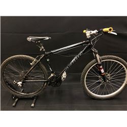 BLACK KONA LANAI 24 SPEED FRONT SUSPENSION MOUNTAIN BIKE WITH FULL DISC BRAKES (NO FRONT BRAKE)