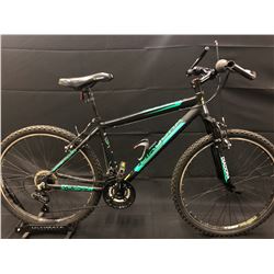 BLACK DIADORA NOVARA 21 SPEED FRONT SUSPENSION MOUNTAIN BIKE (NEEDS FRONT BRAKE)