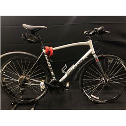 GREY RALEIGH CADENT 24 SPEED HYBRID BIKE WITH FULL DISC BRAKES