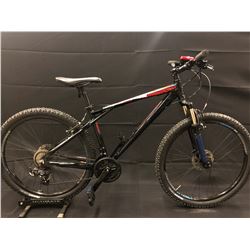BLACK GT AGGRESSOR 21 SPEED FRONT SUSPENSION MOUNTAIN BIKE WITH FULL DISC BRAKES