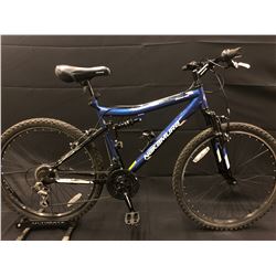 BLUE NAKAMURA MONSTER FOUR 18 SPEED FULL SUSPENSION MOUNTAIN BIKE