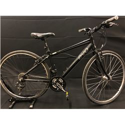 BLACK EVO RIVER SPORT 21 SPEED HYBRID BIKE (NO BACK BRAKE)