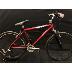 RED RALEIGH 24 SPEED FRONT SUSPENSION MOUNTAIN BIKE
