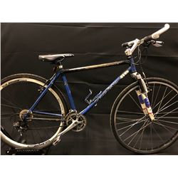 BLUE GARY FISHER 24 SPEED FRONT SUSPENSION MOUNTAIN BIKE (NO BRAKES)